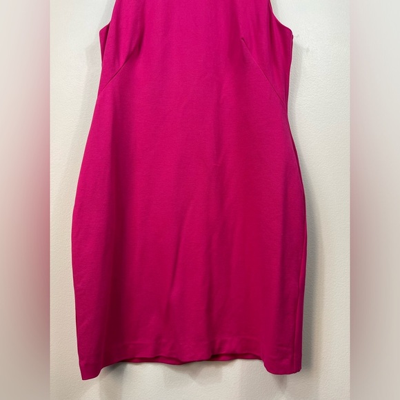Lauren Ralph Elegant Barbie Pink Sleeveless MidiDress Events Summer Wedding Sz14 - Picture 4 of 11